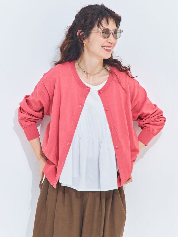 【多機能】ニットカーディガン（ピンク）｜Samansa Mos2（サマンサ モスモス）通販