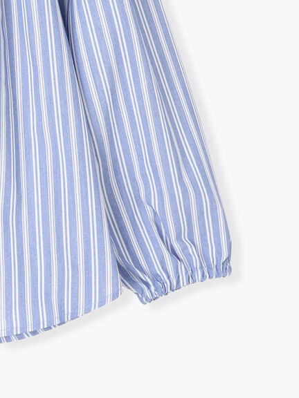 【多機能】フリル切替スキッパーシャツ（オフホワイト/ブラック/サックスブルー/ネイビー）｜Samansa Mos2（サマンサ モスモス）通販