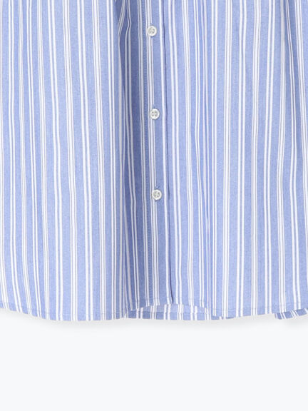 【多機能】フリル切替スキッパーシャツ（オフホワイト/ブラック/サックスブルー/ネイビー）｜Samansa Mos2（サマンサ モスモス）通販