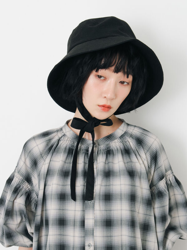 【遮熱/消臭効果】リネン混ハット（ブラック/ベージュ）｜Samansa Mos2（サマンサ モスモス）通販