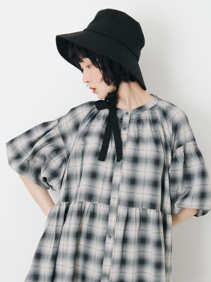 【遮熱/消臭効果】リネン混ハット（ブラック/ベージュ）｜Samansa Mos2（サマンサ モスモス）通販