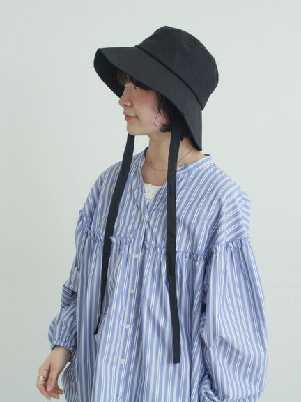 【遮熱/消臭効果】リネン混ハット（ブラック/ベージュ）｜Samansa Mos2（サマンサ モスモス）通販