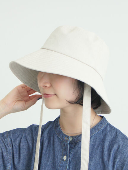 【遮熱/消臭効果】リネン混ハット（ブラック/ベージュ）｜Samansa Mos2（サマンサ モスモス）通販