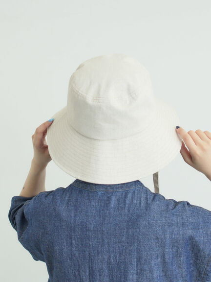 【遮熱/消臭効果】リネン混ハット（ブラック/ベージュ）｜Samansa Mos2（サマンサ モスモス）通販