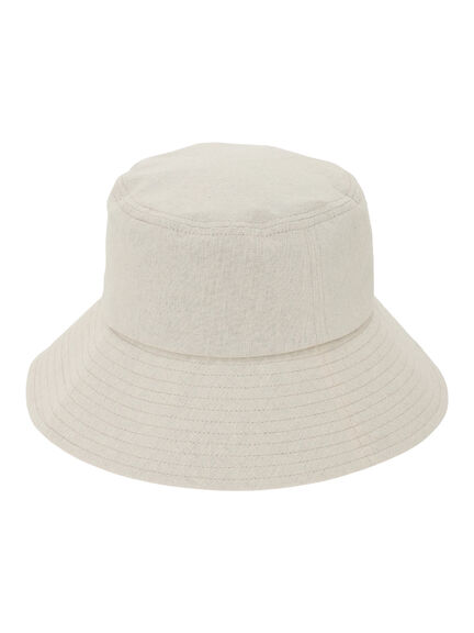 【遮熱/消臭効果】リネン混ハット（ブラック/ベージュ）｜Samansa Mos2（サマンサ モスモス）通販