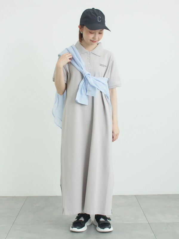 セール】 【消臭効果】BIGイニシャル刺繍キャップ（グレー/ブラック