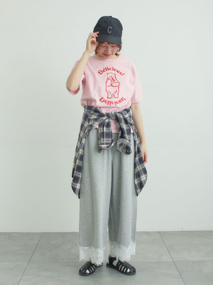 【メルヘン×Samansa Mos2】発泡プリントTシャツ（オフホワイト/グレー/ピンク）｜Samansa Mos2（サマンサ モスモス）通販