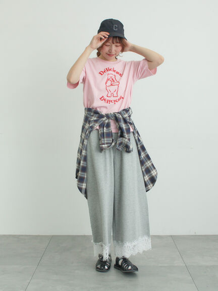 【メルヘン×Samansa Mos2】発泡プリントTシャツ（オフホワイト/グレー/ピンク）｜Samansa Mos2（サマンサ モスモス）通販