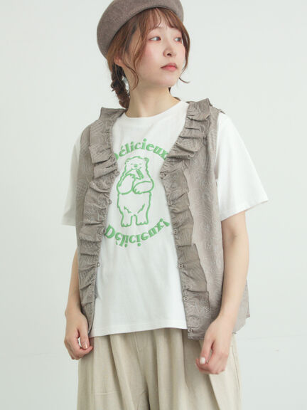 【メルヘン×Samansa Mos2】発泡プリントTシャツ（オフホワイト/グレー/ピンク）｜Samansa Mos2（サマンサ モスモス）通販