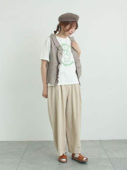 【メルヘン×Samansa Mos2】発泡プリントTシャツ（オフホワイト/グレー/ピンク）｜Samansa Mos2（サマンサ モスモス）通販