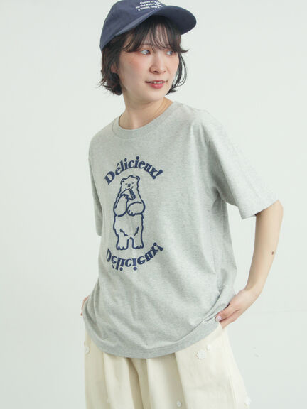 【メルヘン×Samansa Mos2】発泡プリントTシャツ（オフホワイト/グレー/ピンク）｜Samansa Mos2（サマンサ モスモス）通販