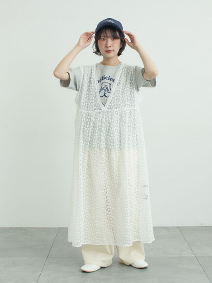 【メルヘン×Samansa Mos2】発泡プリントTシャツ（オフホワイト/グレー/ピンク）｜Samansa Mos2（サマンサ モスモス）通販