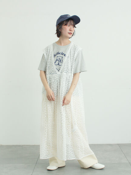 【メルヘン×Samansa Mos2】発泡プリントTシャツ（オフホワイト/グレー/ピンク）｜Samansa Mos2（サマンサ モスモス）通販
