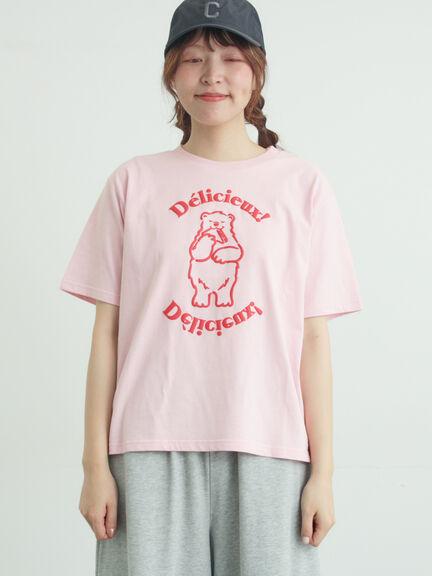 【メルヘン×Samansa Mos2】発泡プリントTシャツ（オフホワイト/グレー/ピンク）｜Samansa Mos2（サマンサ モスモス）通販