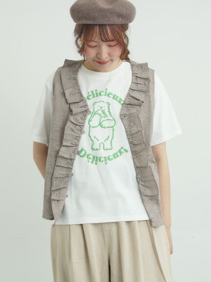 【メルヘン×Samansa Mos2】総刺繍ベスト（オフホワイト/ブラック/モカ）｜Samansa Mos2（サマンサ モスモス）通販