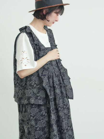 【メルヘン×Samansa Mos2】総刺繍ベスト（オフホワイト/ブラック/モカ）｜Samansa Mos2（サマンサ モスモス）通販