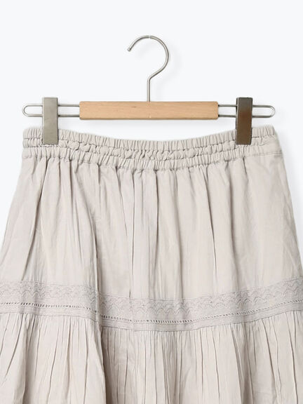 ティアードレーススカート（オフホワイト/ブラック/グレージュ）｜Samansa Mos2（サマンサ モスモス）通販