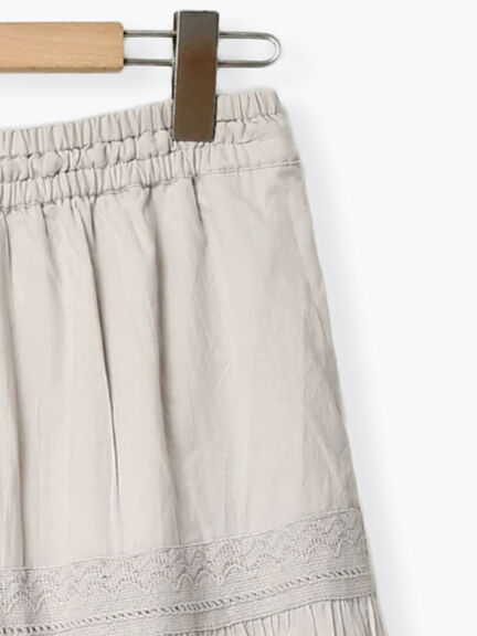 ティアードレーススカート（オフホワイト/ブラック/グレージュ）｜Samansa Mos2（サマンサ モスモス）通販