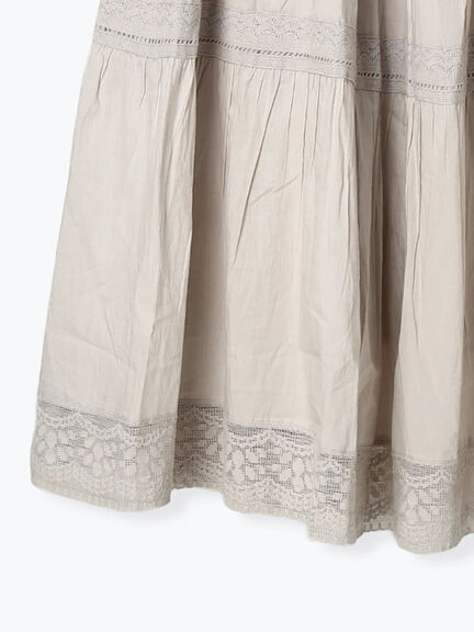 ティアードレーススカート（オフホワイト/ブラック/グレージュ）｜Samansa Mos2（サマンサ モスモス）通販