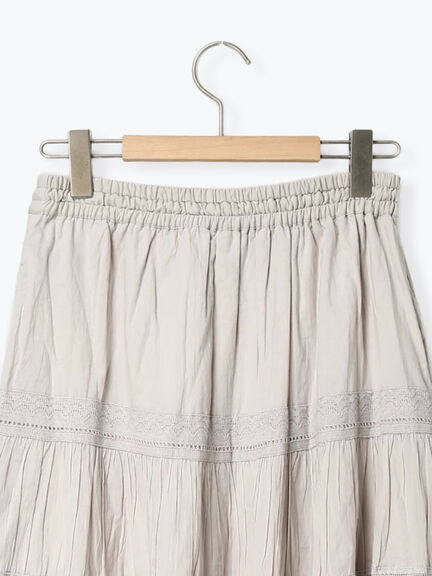 ティアードレーススカート（オフホワイト/ブラック/グレージュ）｜Samansa Mos2（サマンサ モスモス）通販