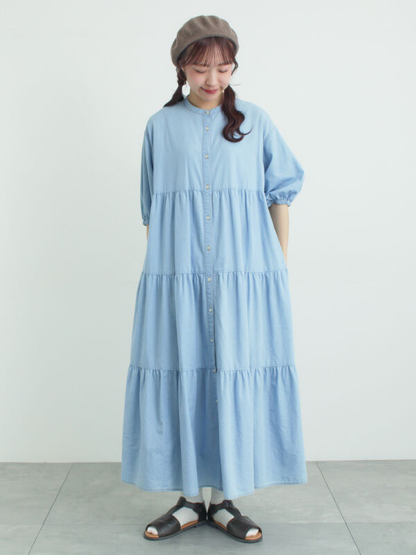 【接触冷感】ライトオンスデニムワンピース（サックスブルー）｜Samansa Mos2（サマンサ モスモス）通販