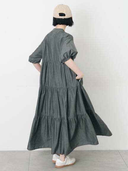 【接触冷感】ライトオンスデニムワンピース（チャコールグレー/サックスブルー/ネイビー）｜Samansa Mos2（サマンサ モスモス）通販