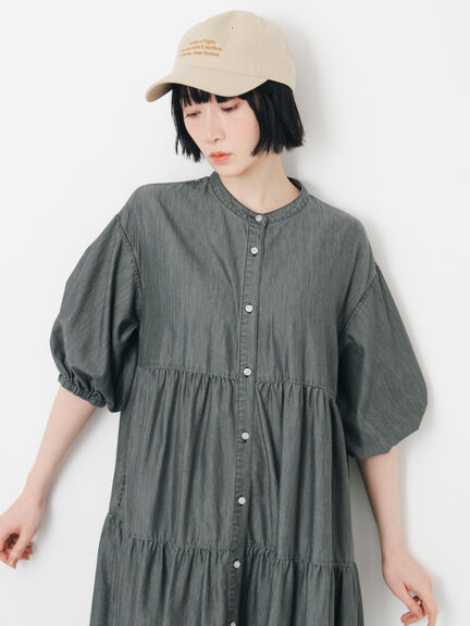 【接触冷感】ライトオンスデニムワンピース（チャコールグレー/サックスブルー/ネイビー）｜Samansa Mos2（サマンサ モスモス）通販