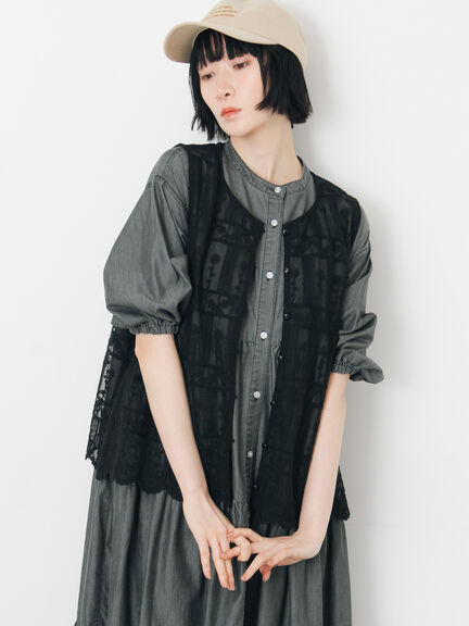 【接触冷感】ライトオンスデニムワンピース（チャコールグレー/サックスブルー/ネイビー）｜Samansa Mos2（サマンサ モスモス）通販