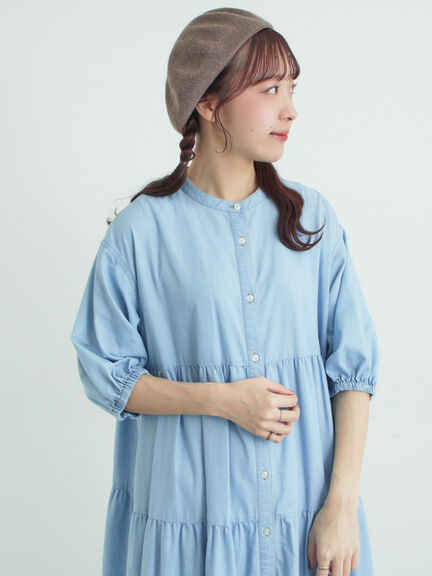 【接触冷感】ライトオンスデニムワンピース（チャコールグレー/サックスブルー/ネイビー）｜Samansa Mos2（サマンサ モスモス）通販