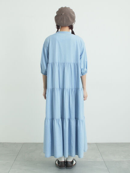 【接触冷感】ライトオンスデニムワンピース（チャコールグレー/サックスブルー/ネイビー）｜Samansa Mos2（サマンサ モスモス）通販