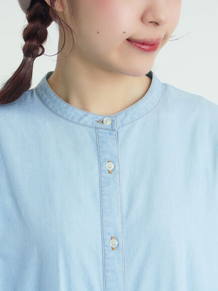 【接触冷感】ライトオンスデニムワンピース（チャコールグレー/サックスブルー/ネイビー）｜Samansa Mos2（サマンサ モスモス）通販