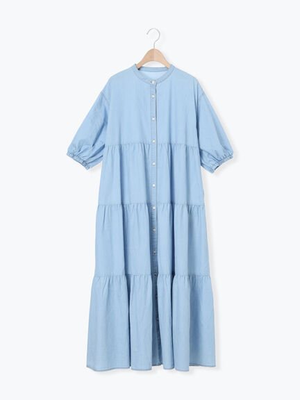 【接触冷感】ライトオンスデニムワンピース（チャコールグレー/サックスブルー/ネイビー）｜Samansa Mos2（サマンサ モスモス）通販