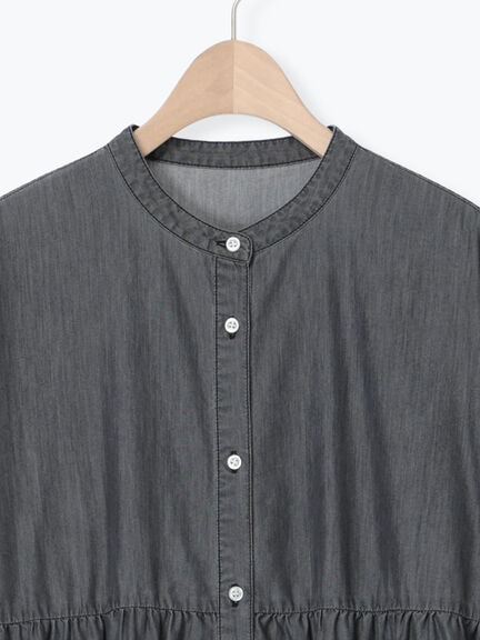 【接触冷感】ライトオンスデニムワンピース（チャコールグレー/サックスブルー/ネイビー）｜Samansa Mos2（サマンサ モスモス）通販