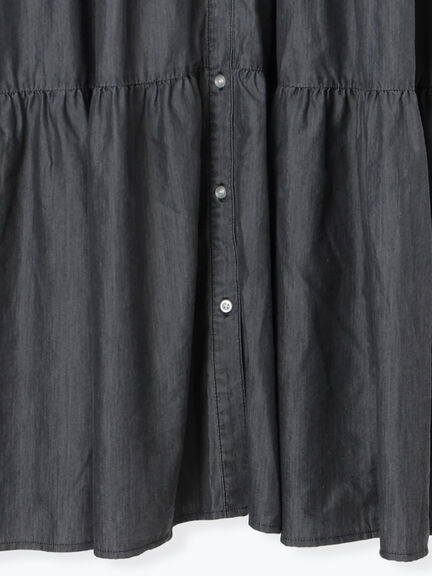 【接触冷感】ライトオンスデニムワンピース（チャコールグレー/サックスブルー/ネイビー）｜Samansa Mos2（サマンサ モスモス）通販