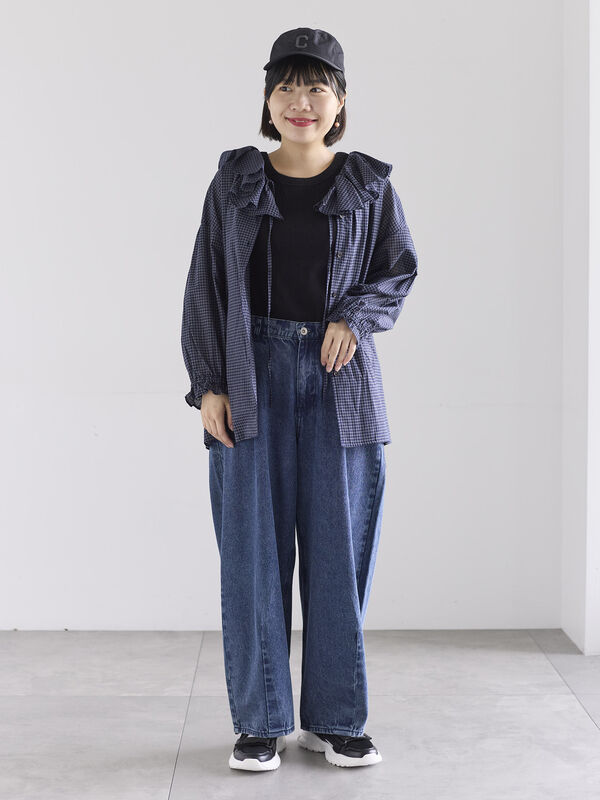 NOKO OHNO ノコオーノ フリルシアーブラウス  ロングブラウス ブラック シアー フリル ブラウス