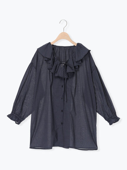 フリルシアーブラウス（ブラック/ブラウン/ネイビー/アイボリー）｜Samansa Mos2（サマンサ モスモス）通販