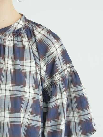 【遮熱】柄アソートバルーンスリーブワンピース（ブラック/ベージュ/サックスブルー/ネイビー）｜Samansa Mos2（サマンサ モスモス）通販