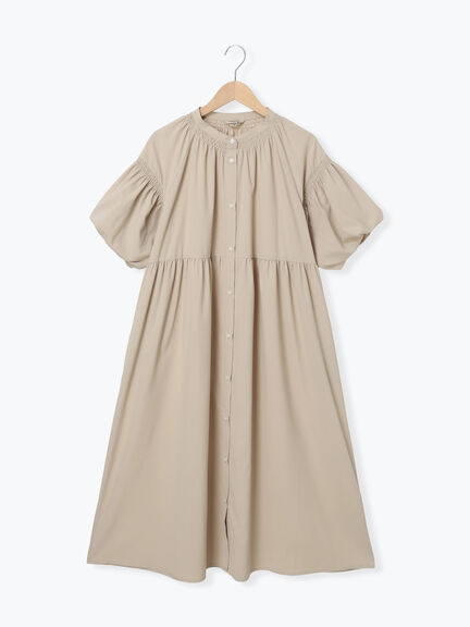 【遮熱】柄アソートバルーンスリーブワンピース（ブラック/ベージュ/サックスブルー/ネイビー）｜Samansa Mos2（サマンサ モスモス）通販