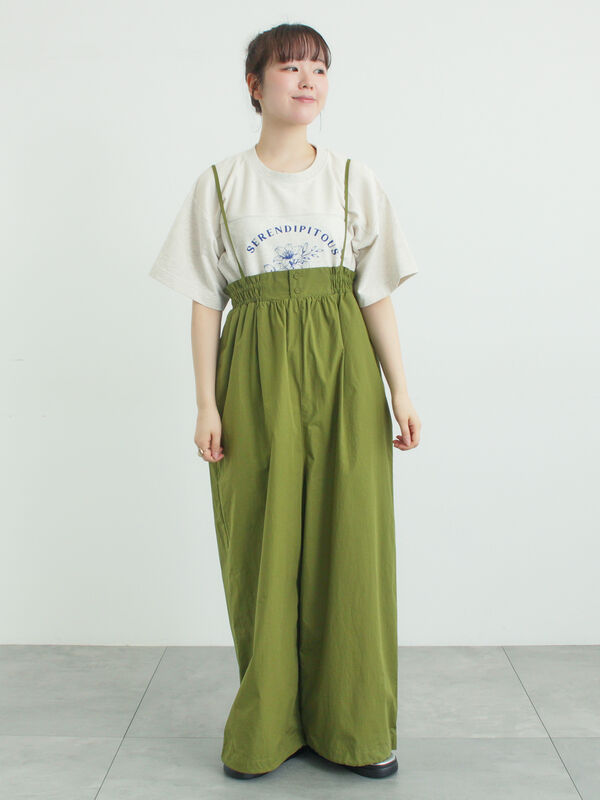 セール】 【接触冷感】ミニ裏毛切替フラワープリントTシャツ（オフ