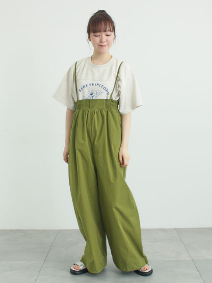 【接触冷感】ミニ裏毛切替フラワープリントTシャツ（オフホワイト/グレー/ベージュ）｜Samansa Mos2（サマンサ モスモス）通販