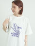 【接触冷感】ミニ裏毛切替フラワープリントTシャツ（オフホワイト/グレー/ベージュ）｜Samansa Mos2（サマンサ モスモス）通販