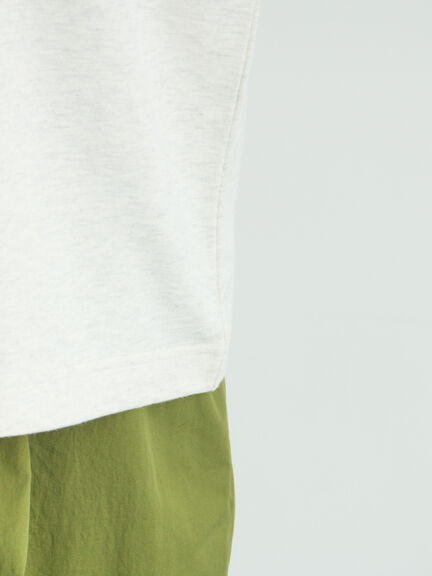 【接触冷感】ミニ裏毛切替フラワープリントTシャツ（オフホワイト/グレー/ベージュ）｜Samansa Mos2（サマンサ モスモス）通販