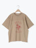 【接触冷感】ミニ裏毛切替フラワープリントTシャツ（オフホワイト/グレー/ベージュ）｜Samansa Mos2（サマンサ モスモス）通販
