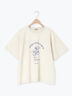 【接触冷感】ミニ裏毛切替フラワープリントTシャツ（オフホワイト/グレー/ベージュ）｜Samansa Mos2（サマンサ モスモス）通販