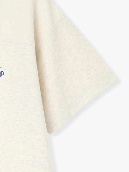 【接触冷感】ミニ裏毛切替フラワープリントTシャツ（オフホワイト/グレー/ベージュ）｜Samansa Mos2（サマンサ モスモス）通販