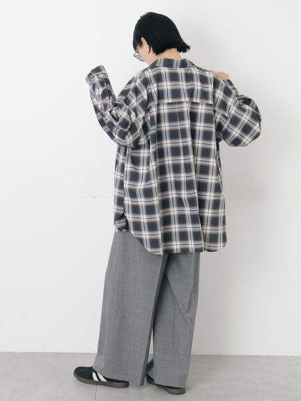 【イージーケア、接触冷感】タックワイドパンツ（グレー/ブラック/ネイビー）｜Samansa Mos2（サマンサ モスモス）通販