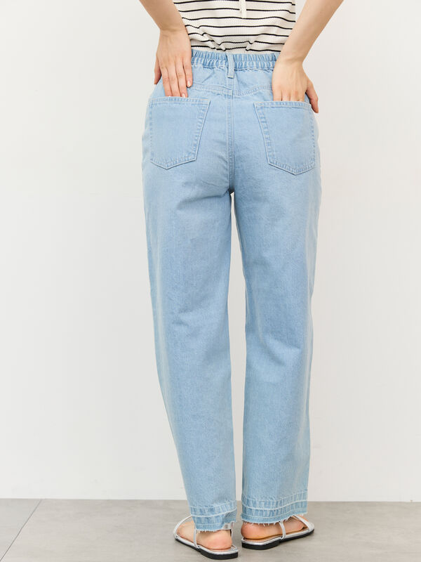 セール】 【ECO DENIM】ストレートパンツ（チャコールグレー/サックス