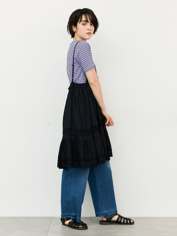 セール】 【ECO DENIM】ストレートパンツ（チャコールグレー/サックス