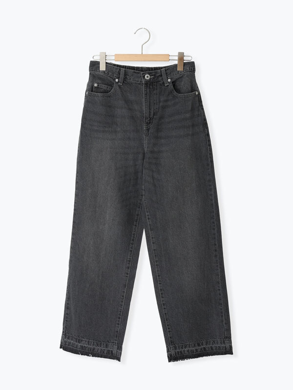 期間限定】 【ECO DENIM】ストレートパンツ（チャコールグレー