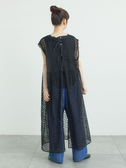 チュール刺繍前後2WAYノースリワンピース（オフホワイト/ブラック/キナリ）｜Samansa Mos2（サマンサ モスモス）通販